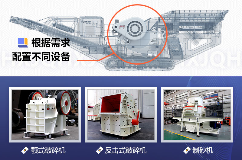 移動(dòng)破碎機(jī)不同的設(shè)備配置，其價(jià)格有所差異